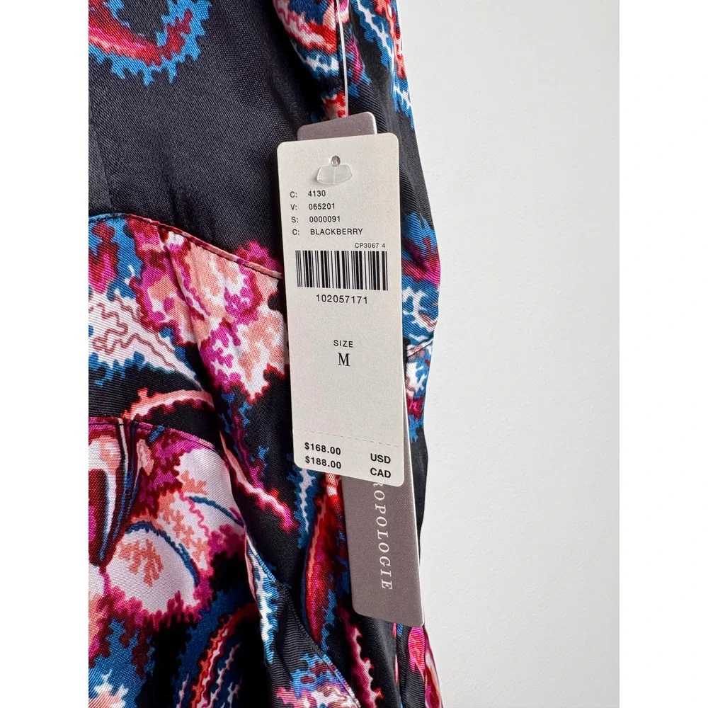 Maeve Anthropologie Jocelyn Sleeveless Slip Midi Dress Floral Med NWT Romantic - Picture 11 of 11